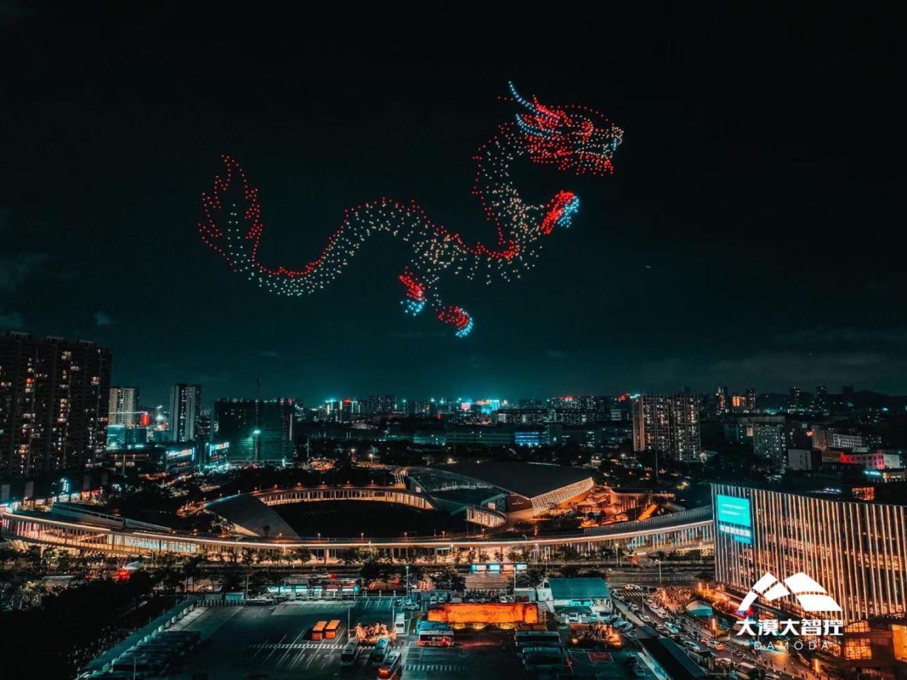 China dragon drone show